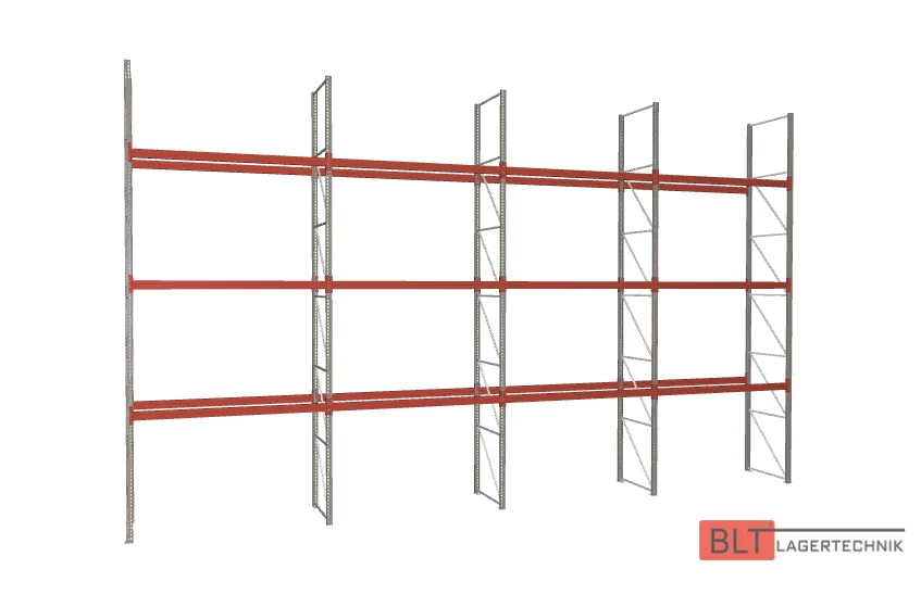 ca. 11,20 lfm, H: 650cm, Fachlast: 3000 kg, Palettenregale, Schwerlastregale, Hochregale, Industrieregale, Regale sofort ab Lager