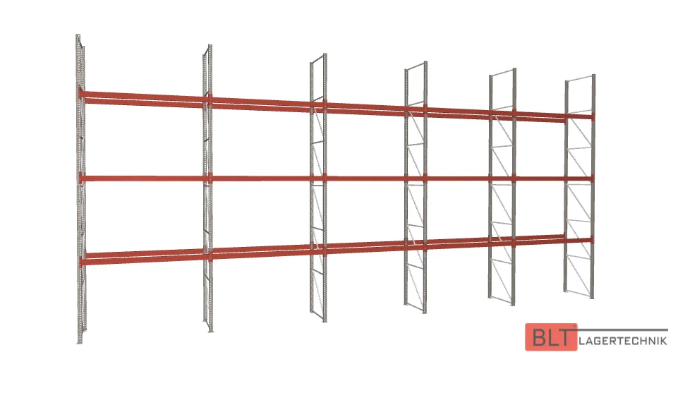 ca. 19,60 lfm, H: 650cm, Fachlast: 3000 kg, Palettenregale, Schwerlastregale, Hochregale, Industrieregale, Regale sofort ab Lager