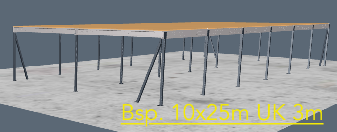 Lagerbühne auf Wunschmaß! Traglast 250 - 1000 kg/qm Systembühne Lagerpodest