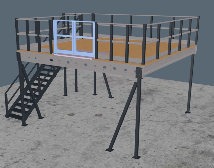 Lagerbühne inkl. Ausstattung , 5x5m UK 2,5m 500Kg/qm NEU