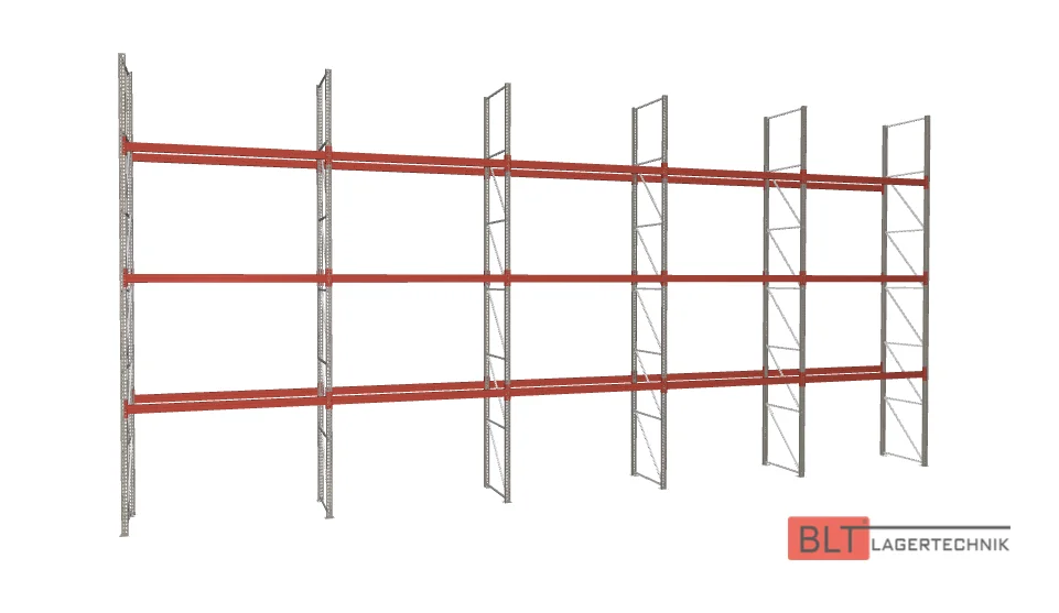 ca. 100,16 lfm, H: 650cm, Fachlast: 3000 kg, Palettenregale, Schwerlastregale, Hochregale, Industrieregale, Regale sofort ab Lager